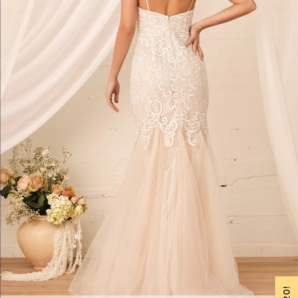 Keeping My Promise Embroidered Lace Trumpet Gown